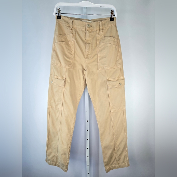 Madewell Garment-Dyed The ’90s Straight Cargo Pants Sand Dune Size 27 - Picture 4 of 11